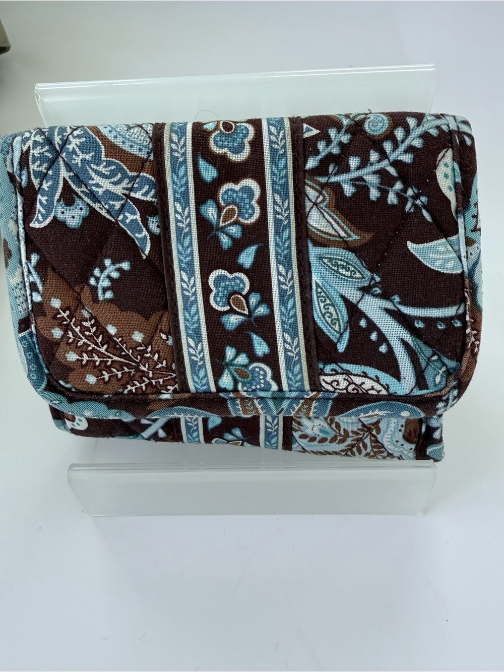 Vera Bradley Java Blue Retired Trifold Wallet